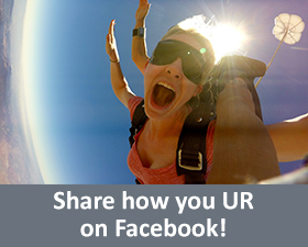 share how you UR on Facebook